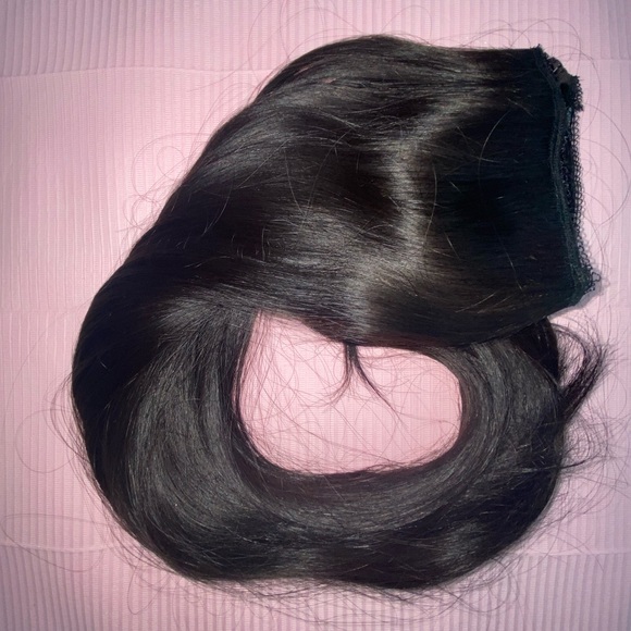 Black #1b Clip In Hair Extensions 1 piece - Picture 1 of 3